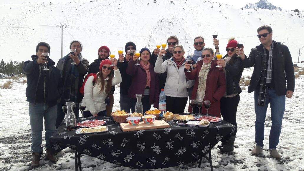 En la nieve
